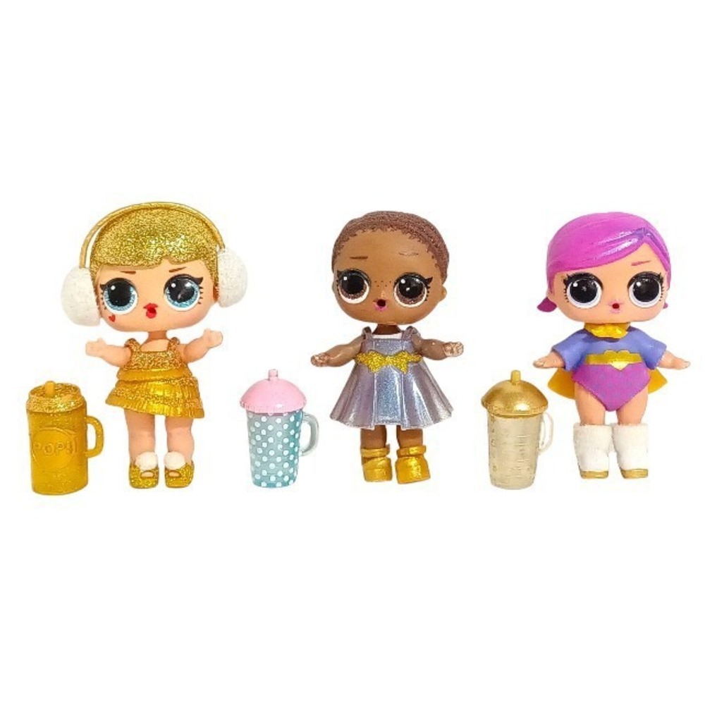 Lot of 3 LOL Surprise! 3" Dolls - Super B.B., Squad Cheer Captain & Secret Agent